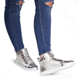 Sneakers High-Top-Sneakers R17 Silber grau
