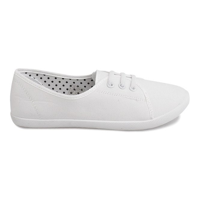 Gebundene Sneakers Slip On BE43 Weiß