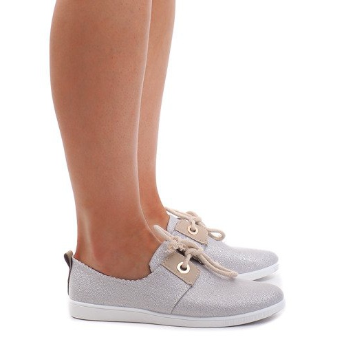 VT79-3 Silberne Schnürsneaker grau