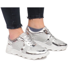 Sportschuhe B8890-1 Silber grau