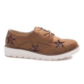 Camel Loafer mit Big Stars braun
