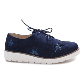 Marineblaue Loafer mit Big Stars