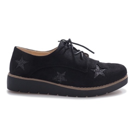 Schwarze Loafer mit Big Stars