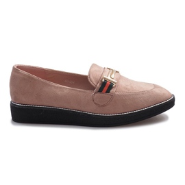 Rosa Slipper mit Ranges-Nieten