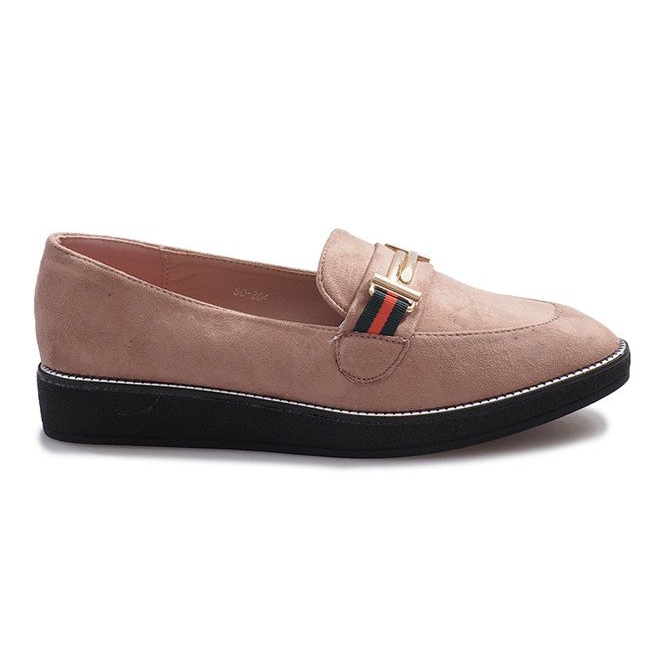 Rosa Slipper mit Ranges-Nieten