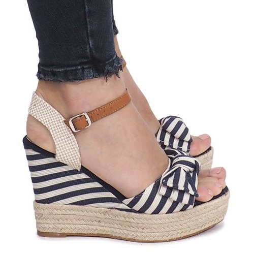 Sailor Keilsandalen mit Blue Sea Espadrilles blau