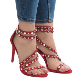 LE042P rote unbedeckte Absätze