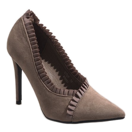 Braune klassische High Heels C72P grün