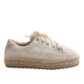 Rosa LX-07 Espadrilles mit Schnürung