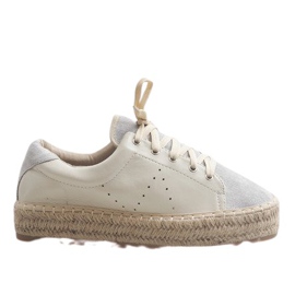 Graue Espadrilles mit Schnürung LX-07