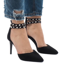 Schwarze High Heels Sandalen B-51