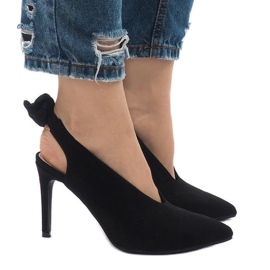 Schwarze Wildleder LB-330 Absätze