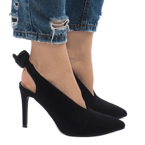 Schwarze Wildleder LB-330 Absätze