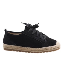 Schwarze BB02P Espadrilles mit Schnürung