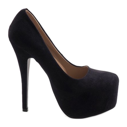 Schwarze High Heels auf dem Plateau 0217