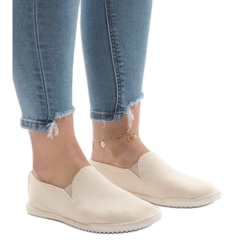 Lycra 315-3 Beige Slip-On-Sneakers