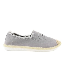Graue Slip-On-Espadrilles NB273P-3
