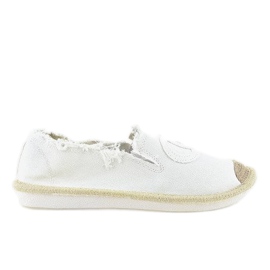 Weiße Espadrilles zum Hineinschlüpfen NB273P-3
