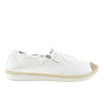 Weiße Espadrilles zum Hineinschlüpfen NB273P-3