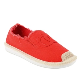 Rote Slip-On-Espadrilles XY2618-4