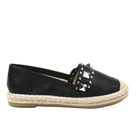 Schwarze Espadrilles mit LX-206 Nieten