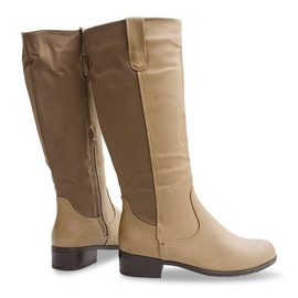 Hohe warme Stiefel 8524 Khaki grün
