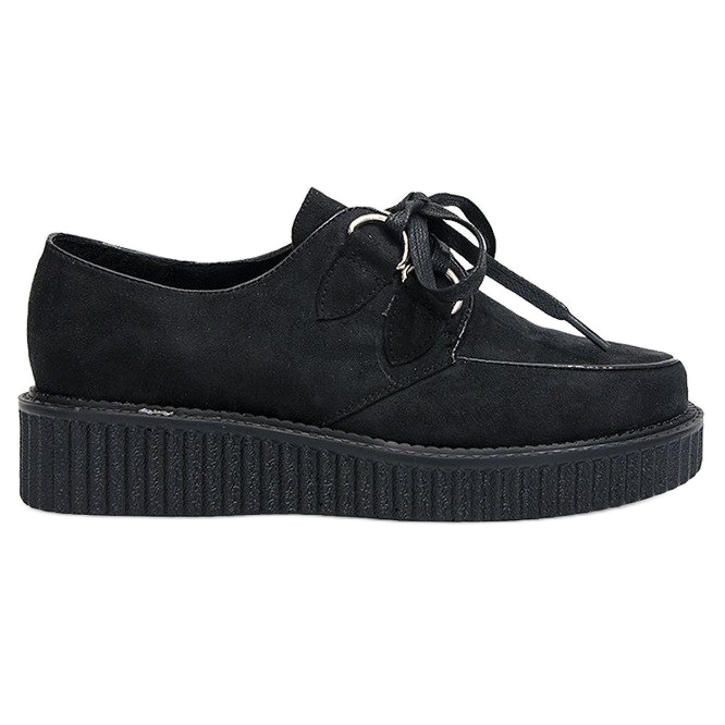 Creepers Boots On The Rose Black Platform schwarz