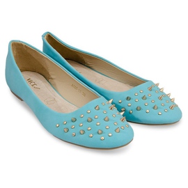 BM Ballerinas mit Nieten A507 Blau