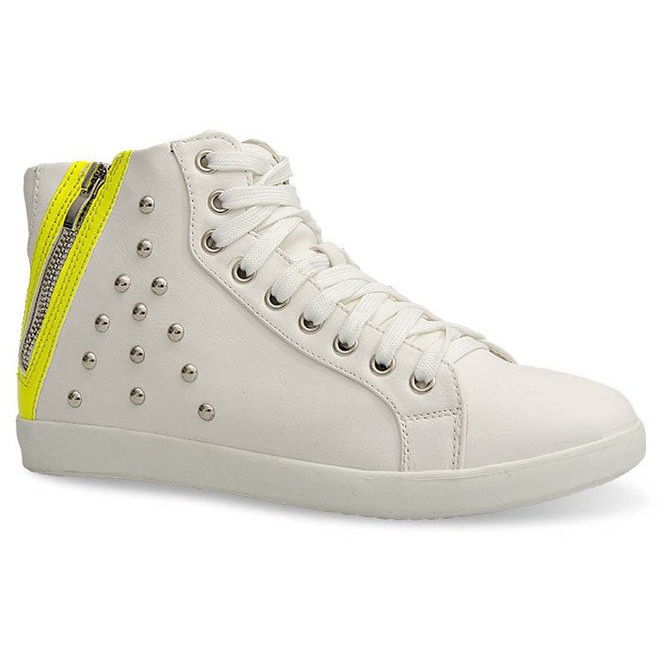 High-Top-Sneaker mit Nieten 6573 Weiß
