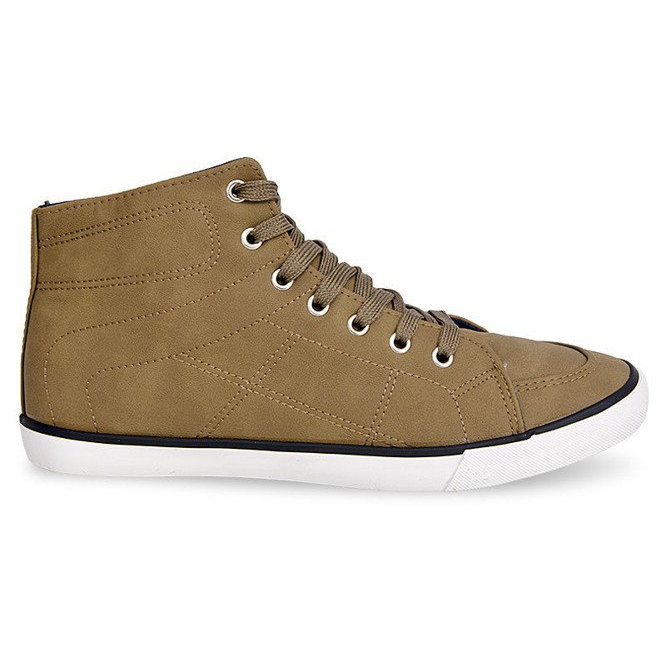 Hohe Casual 033 Khaki Sneakers grün
