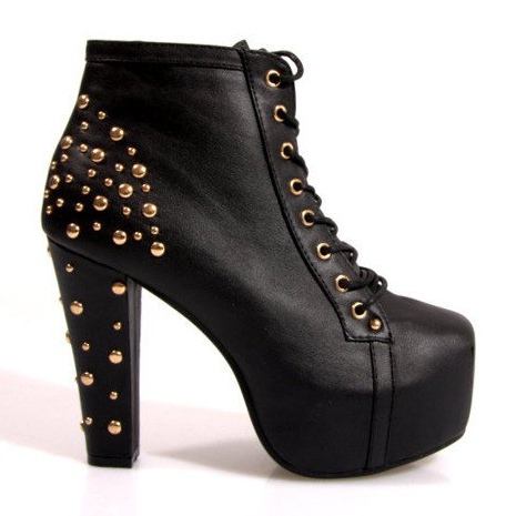 Stiefel Solid In Heels K771 Schwarz