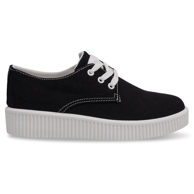 Schwarze Creepers BK-15 Schnürsneaker