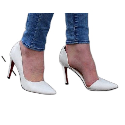 Lackierte Elegante Stilettos A899 Weiß
