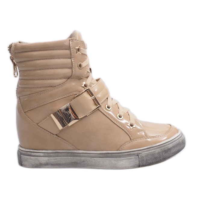 Modische goldene 7068 Beige Sneakers