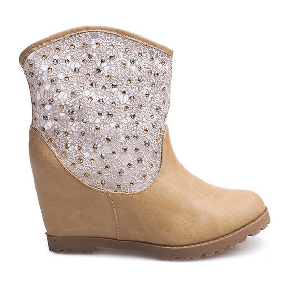 Durchbrochene Stiefeletten 7010 -16 Khaki