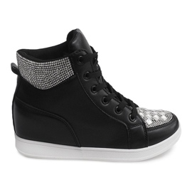 Sneakers mit Pailletten C7165 Schwarz