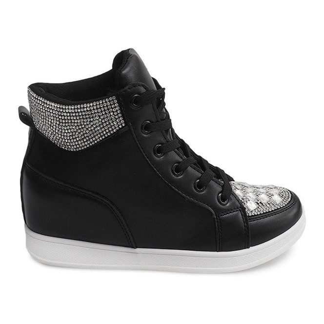 Sneakers mit Pailletten C7165 Schwarz