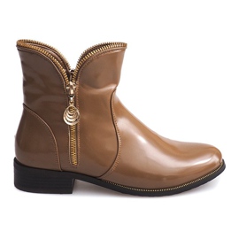 Lackierte und warme Stiefel QQ-47 Khaki mehrfarbig grün