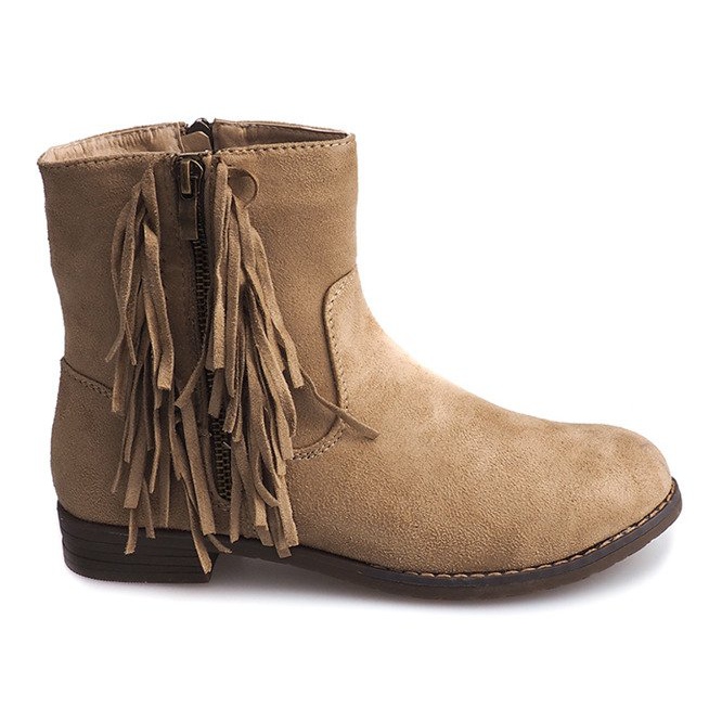 Warme Wildleder Booties Boho RMB-19 Khaki