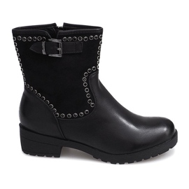 Motorisierte Stiefel mit Nieten 1640 Schwarz