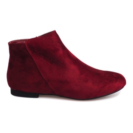 Wildleder Booties Chelsea Boots 7-106 Rot