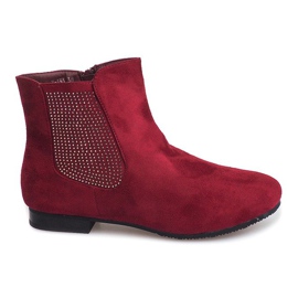 Wildleder Stiefeletten Jodhpur 7-133 Claret rot