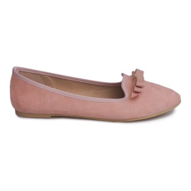 Wildleder Ballerinas mit Schleife 1188-20 Rosa