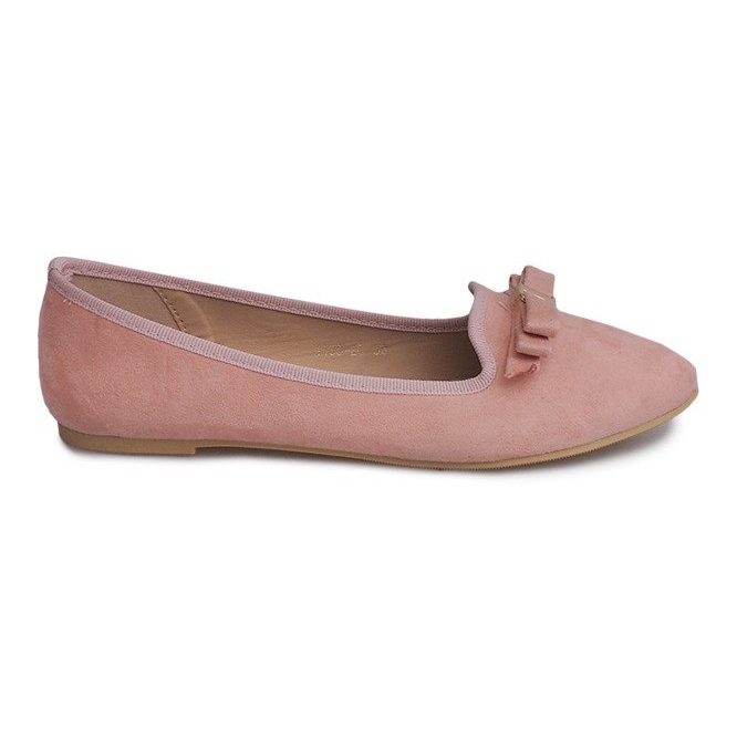 Wildleder Ballerinas mit Schleife 1188-20 Rosa