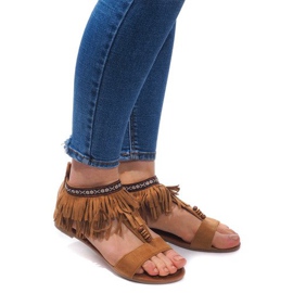 Boho 8-9 Camel Wildleder Sandalen braun
