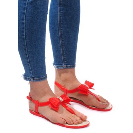 Sandalen verziert mit Schleife 911 Rot