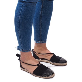 Sandalen Espadrilles Ballerinas 6333 Schwarz