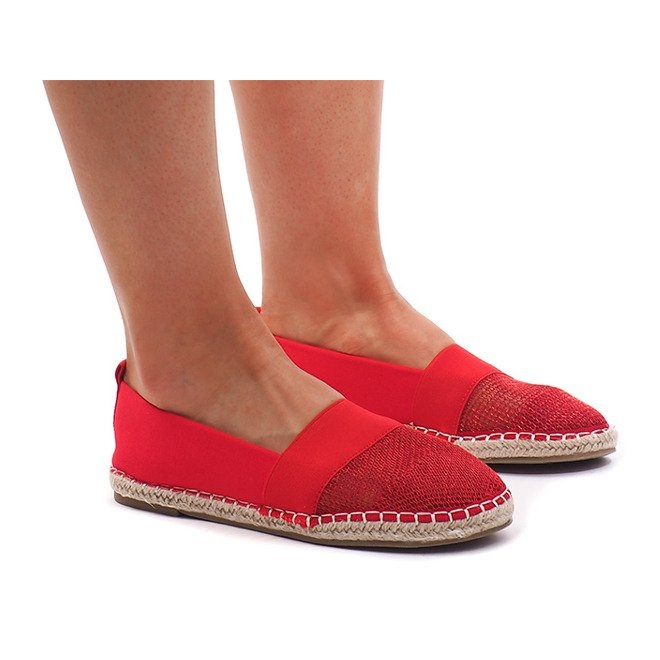 Durchbrochene Espadrilles Sneakers 188-38 Rot