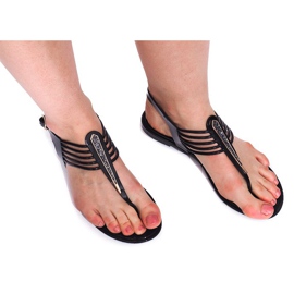 Meliski Sandalen mit Cyrkoniami 001-356 Schwarz