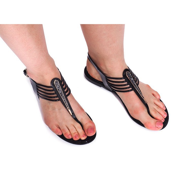 Meliski Sandalen mit Cyrkoniami 001-356 Schwarz